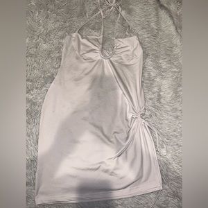 Halter Bodycon Ruched Spaghetti Strap Cut Out Mini Dress